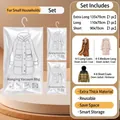 Hanging vacuum storage bag set for winter coats and jackets in 3 different sizes - Short / 70x90cm