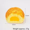Simulation bread squishy toy with cream filling, size 9.5x6.5cm, slow rebound PU - Mango Bread