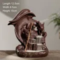 Quemador de incienso de reflujo de cerámica de arena púrpura con dragón y fuerte - Dragón Alado de Arena Púrpura Modelo B