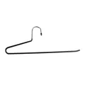 Schwarzer rutschfester offener Metallbügel mit Kunststoffbeschichtung für Hosen und Schals - Z-Form Halter / Schwarz