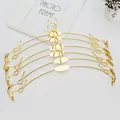 Set mit 5 luxuriösen goldenen Metallbügeln für BHs und Unterwäsche mit seitlichen Clips - Glatt (Gold) / 28cm