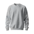 Front view of a classic grey heavyweight fleece crewneck sweatshirt with a loose fit. - Light Gray