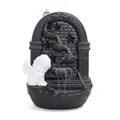 European Cupid backflow incense burner in black ceramic with a cute white angel figure - Cupid's Gate (LED Light)
