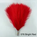 Premium artificial pampas grass feather stalk in bright red color for wedding decor - Red
