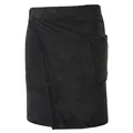 Men's wearable bath towel wrap in solid black with a practical side storage pocket - M / Robe / Black