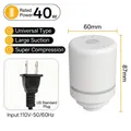 Pompe à vide électrique blanche 40W pour sacs de rangement avec prise US et dimensions - Pompe Électrique / US Plug / Blanc