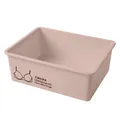 Minimalist nude pink plastic bra storage box featuring classic clothes storage print - Bra Storage Box (Without Lid) / Purple