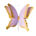 Riesiger lila-gelber 3D-Papierschmetterling für Hochzeit und Schaufensterdekoration - Lila-Gelb Verlauf