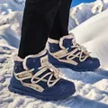 Stivali da neve caldi per bambini con fodera in ecopelliccia spessa per l'inverno - 28 / Blu scuro