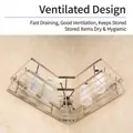 Modern stainless steel triangular bathroom corner shelf for shower storage organizer - Stainless Steel Triangle Racks