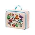 Oxford cloth compressible storage bag with cute cartoon print for clothing organization - Sky Blue Party / Large Garment Bag