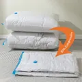 Sacchetto sottovuoto con compressione dell'80% per coperte ingombranti e vestiti - Pompa Manuale / Blu Trasparente