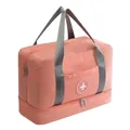 Korallrosa Oxford-Sporttasche mit Nass-Trocken-Trennung und großem Fassungsvermögen - Orangenrosa