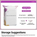 Large 100x80x32cm vacuum storage bag for thick quilts, no-pump compression bag. - Colorful 3D Series / 100x80x32cm