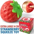Large 14cm slow rebound strawberry squishy toy for stress relief and fun decompression. - 14cm / Strawberry / Paper Box Pack