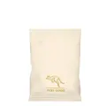 Cream-colored vacuum storage bag with kangaroo logo for clothes and quilts storage. - Large 70*90 / Light Yellow