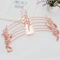 Premium 5er-Set roségoldene Metall-Dessousbügel mit sicheren Clips für BHs und Slips - Poliert (Roségold) / 28cm