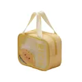 Gran bolsa de aseo portátil de PVC amarillo con lindo diseño de hamburguesa y RICH - Capa Única / Amarillo
