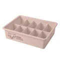 10-grid plastic underwear storage box in pink finish for closet drawer organization - 10-Grid Underwear Box (Without Lid) / Purple