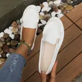 Elegante witte zachte leren loafers met een comfortabel instap moccassin-ontwerp dames - 35 / Wit