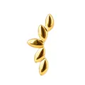 Elegant polished gold F136 titanium alloy leaf-shaped cluster earring pendant jewelry - Five-Leaf Marquise