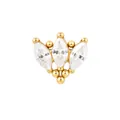 Elegant F136 titanium marquise stone body piercing attachment in 18k gold finish - Marquise Clover