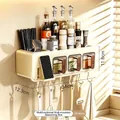 Organisateur de cuisine mural multifonctionnel pour épices en finition blanc crème - Boîte à Épices Murale Multifonctionnelle - Type Crochet / Crème