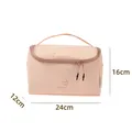 Grande trousse de toilette rose en nylon pour voyage, dimensions idéales 24x16x12cm - Rose
