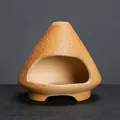 Textured terracotta ceramic incense burner in minimalist fireplace design for sage - Tan Fireplace Style (JCSMJ35-01) / Tan