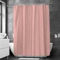Effen kleur waterdichte PEVA douchegordijn voor moderne badkamer home decoratie en scheiding. - Roze