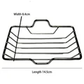Portasapone durevole in filo di acciaio inossidabile e scolaspugne da 14,5 x 8,4 cm - Adesivo Trasparente / Stile Quadrato Argento