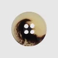 High-end Japanese resin button with tortoiseshell pattern and 4-hole variant design - 15mm / Beige Marble