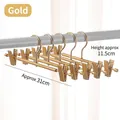 Gold aluminum alloy pants hangers with non-slip clips, width 31cm height 11.5cm - Champagne Gold