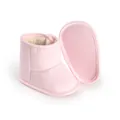 Pink infant winter boots with fleece lining and anti-slip soft sole for newborns. - Insole Length 11cm / Pink
