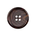 Premium brown tortoiseshell resin button with 4-hole design for elegant coats and tops - Dark Tortoise (49#)