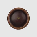 Elegante bottone tondo in resina marrone scuro con borchia centrale in ottone per cappotti - 15.0mm (24L) / Marrone Scuro (44#)