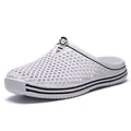 Comfortable white breathable perforated garden clogs for women outdoor summer beach wear - 36 / White