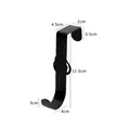 Creative black cat-shaped over-the-door S-hook shown with precise dimension markings - Short / Black