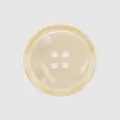 Premium cream-colored 4-hole resin button for luxury clothing accessories. - 15.0mm / Cream (Color 40#)