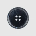 Premium navy blue marbled resin button with four holes for sewing high-end garments. - 15.0mm / Deep Blue (Color 58#)