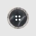 Premium circular resin clothing button featuring four holes and a marbled dark grey center - 15.0mm / Deep Gray (Color 08#)
