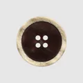 High-end two-tone marble texture resin button with 4 holes for apparel and coats - Reddish Brown (Color 45#)