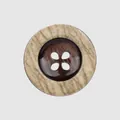 Premium high-end two-tone resin button with four-hole design for clothing accessory - 45# Beige Marble with Red-Brown Center
