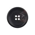 Classic dark brown 4-hole resin button with marbled texture for high-end clothing - Dark Marble