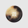 Premium round resin button with a dark brown tortoiseshell pattern for elegant clothing - 15mm / Tortoiseshell