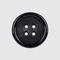 Premium black resin 4-hole button featuring a subtle textured center for elegant apparel. - 24L=15.0MM / Black Marble (09#)