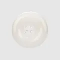 High-quality white resin button with four-hole design for luxury apparel - Milk White (Color #E01)