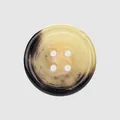 Premium resin four-hole button with faux horn marbled texture for high-end clothing - 20.0mm (32L) / Tortoiseshell Horn Texture (43#)