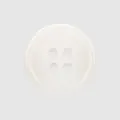Premium white resin four-hole button accessory for high-end clothing and fashion tops - White (E01#)
