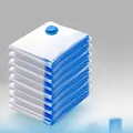 Thick transparent vacuum storage bags with blue edges for clothes and quilts - Manual Pump